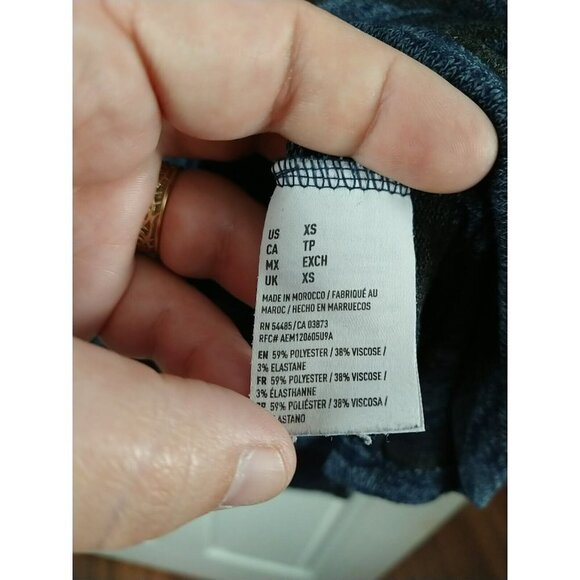 American Eagle Black Blue Heather Oversized Sweater Size XS - Picture 11 of 12